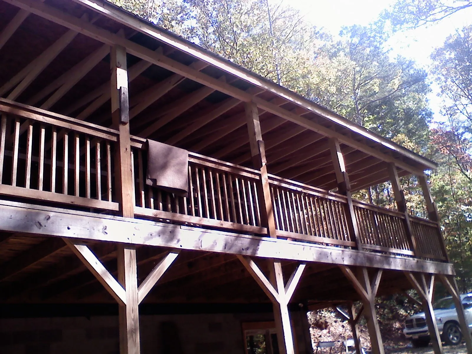 Timber framing under a new elevated porch and deck — Roof Leak Repair in Elverta by Roofing Brothers